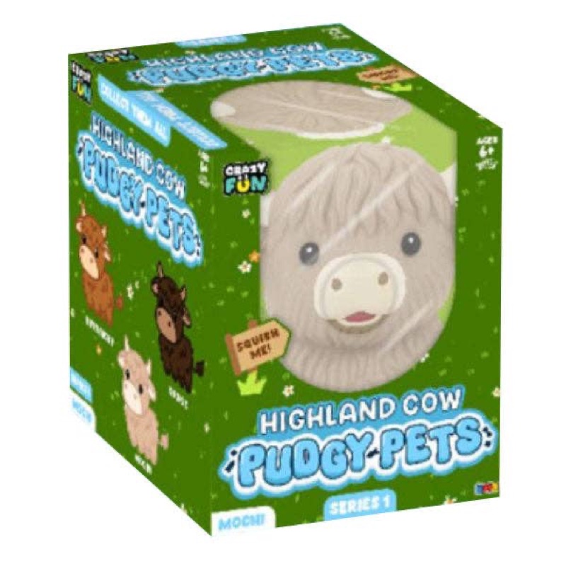 Crazy Fun Highland Cow Pudgy Pets squishy